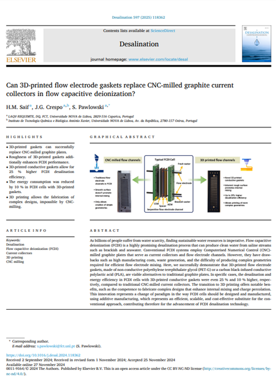 Can 3D-printed flow electrode gaskets replace CNC-milled graphite current collectors