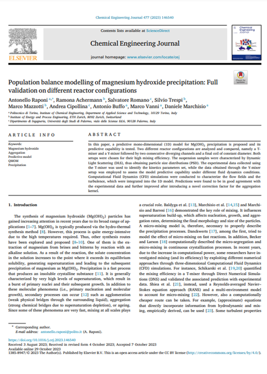 Population balance modelling of magnesium hydroxide precipitation: Full validation on different